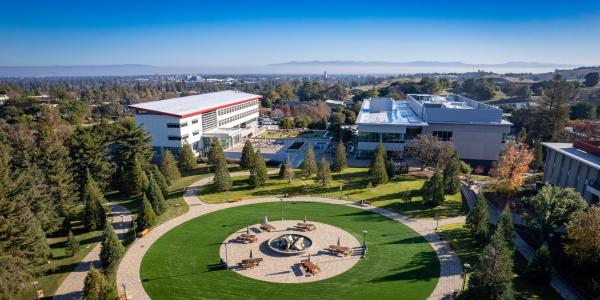 aerial view of SLAC campus