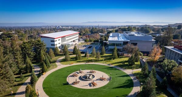 aerial view of SLAC campus